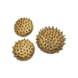 Vintage Brooch & Clip Earrings Gold MCM Brutalist Design Signed Hope Chest 1960s